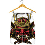 Japanese Samurai Helmet Print Men's Shorts