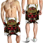 Japanese Samurai Helmet Print Men's Shorts