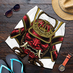 Japanese Samurai Helmet Print Men's Shorts