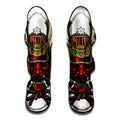 Japanese Samurai Helmet Print Muay Thai Shin Guards