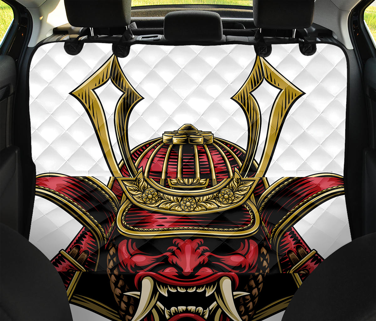 Japanese Samurai Helmet Print Pet Car Back Seat Cover