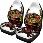 Japanese Samurai Helmet Print Universal Fit Car Seat Covers