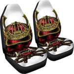 Japanese Samurai Helmet Print Universal Fit Car Seat Covers