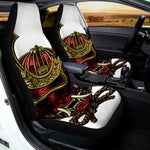 Japanese Samurai Helmet Print Universal Fit Car Seat Covers