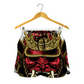 Japanese Samurai Helmet Print Women's Shorts