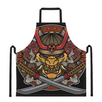Japanese Samurai Mask Print Apron