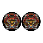 Japanese Samurai Mask Print Car Coasters