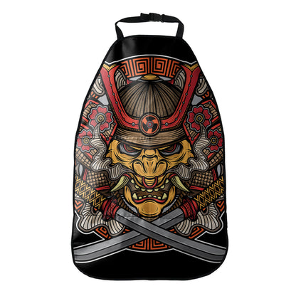 Japanese Samurai Mask Print Car Seat Organizers