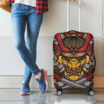 Japanese Samurai Mask Print Luggage Cover