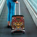 Japanese Samurai Mask Print Luggage Cover