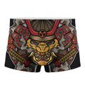 Japanese Samurai Mask Print Men's Boxer Briefs