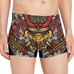 Japanese Samurai Mask Print Men's Boxer Briefs