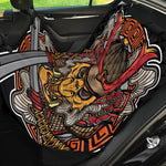 Japanese Samurai Mask Print Pet Car Back Seat Cover