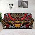 Japanese Samurai Mask Print Sofa Cover