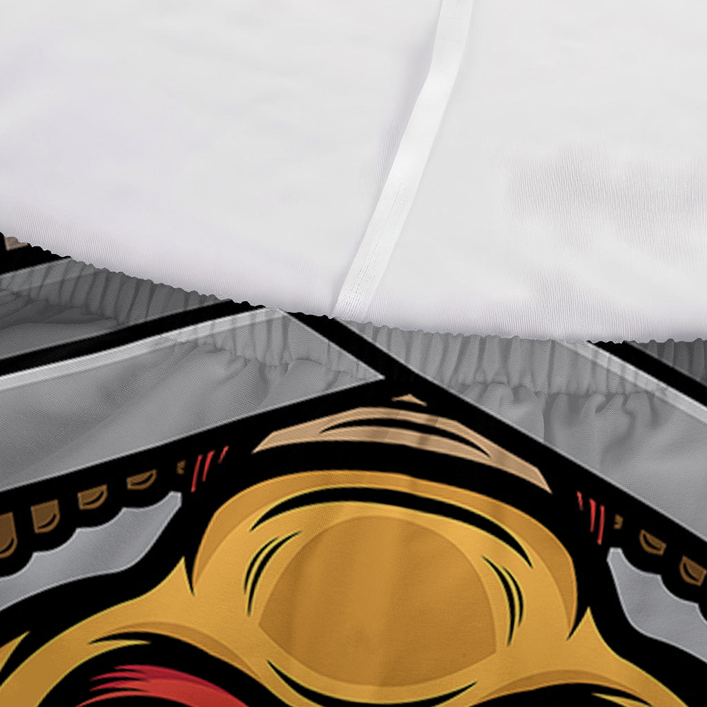 Japanese Samurai Mask Print Sofa Cover