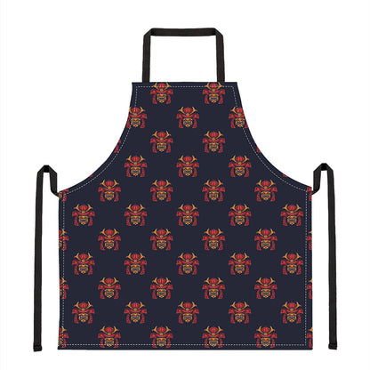 Japanese Samurai Pattern Print Apron