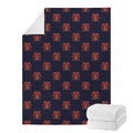 Japanese Samurai Pattern Print Blanket