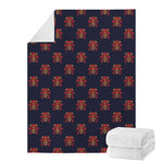 Japanese Samurai Pattern Print Blanket