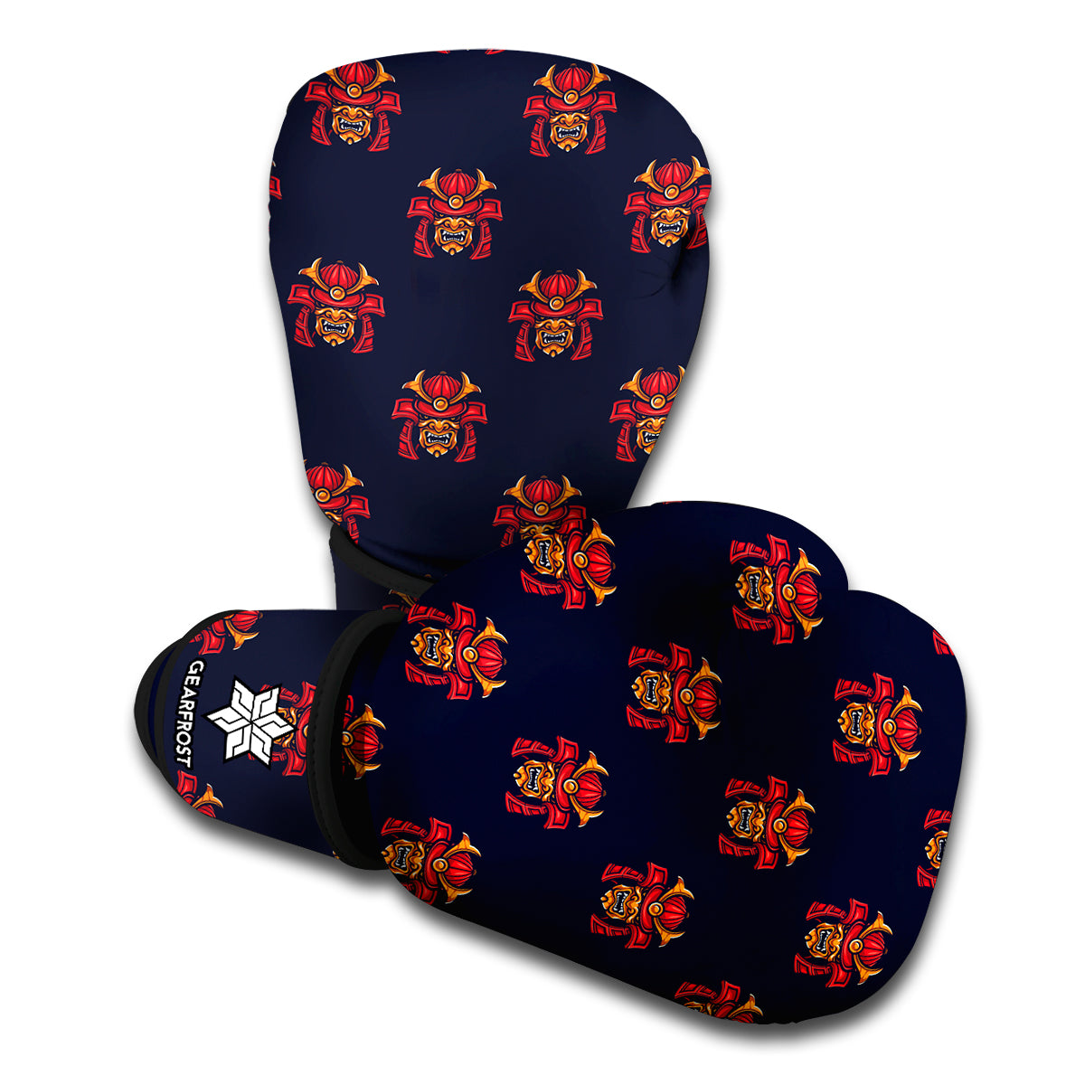 Japanese Samurai Pattern Print Boxing Gloves