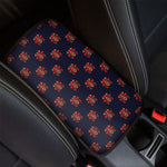 Japanese Samurai Pattern Print Car Center Console Cover