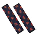 Japanese Samurai Pattern Print Car Seat Belt Covers