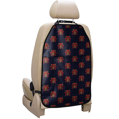 Japanese Samurai Pattern Print Car Seat Organizers