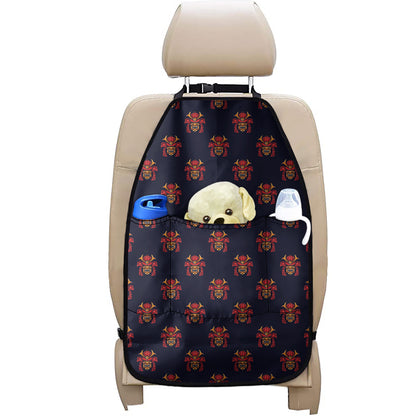 Japanese Samurai Pattern Print Car Seat Organizers