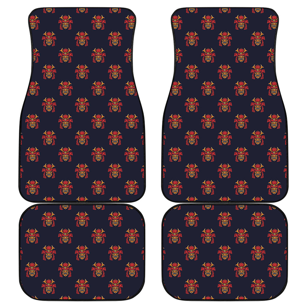 Japanese Samurai Pattern Print Front and Back Car Floor Mats
