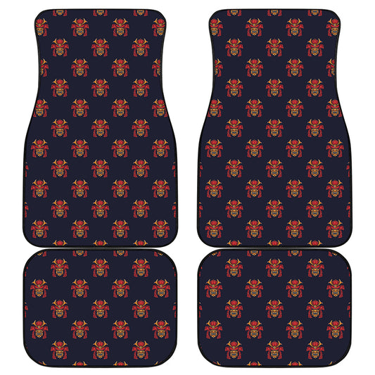 Japanese Samurai Pattern Print Front and Back Car Floor Mats