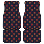 Japanese Samurai Pattern Print Front and Back Car Floor Mats