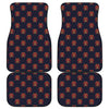 Japanese Samurai Pattern Print Front and Back Car Floor Mats