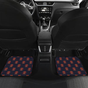 Japanese Samurai Pattern Print Front and Back Car Floor Mats