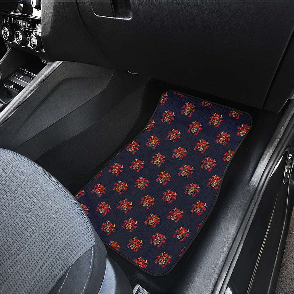 Japanese Samurai Pattern Print Front and Back Car Floor Mats