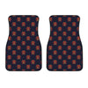 Japanese Samurai Pattern Print Front Car Floor Mats