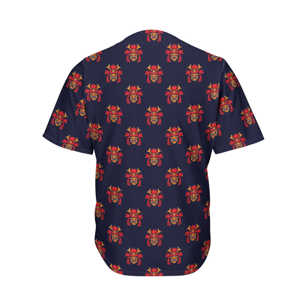 Japanese Samurai Pattern Print Men's Baseball Jersey