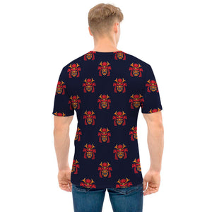 Japanese Samurai Pattern Print Men's T-Shirt