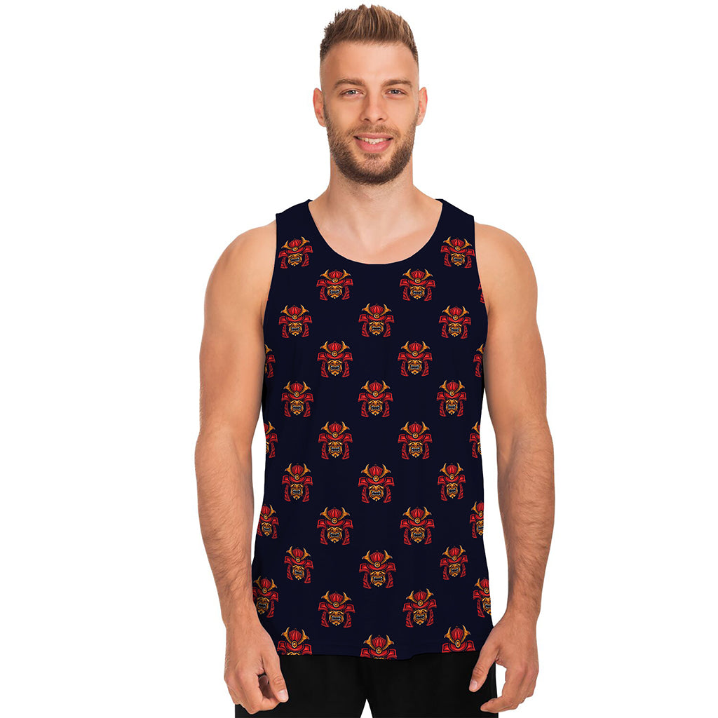 Japanese Samurai Pattern Print Men's Tank Top