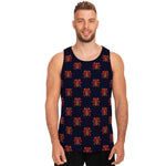 Japanese Samurai Pattern Print Men's Tank Top