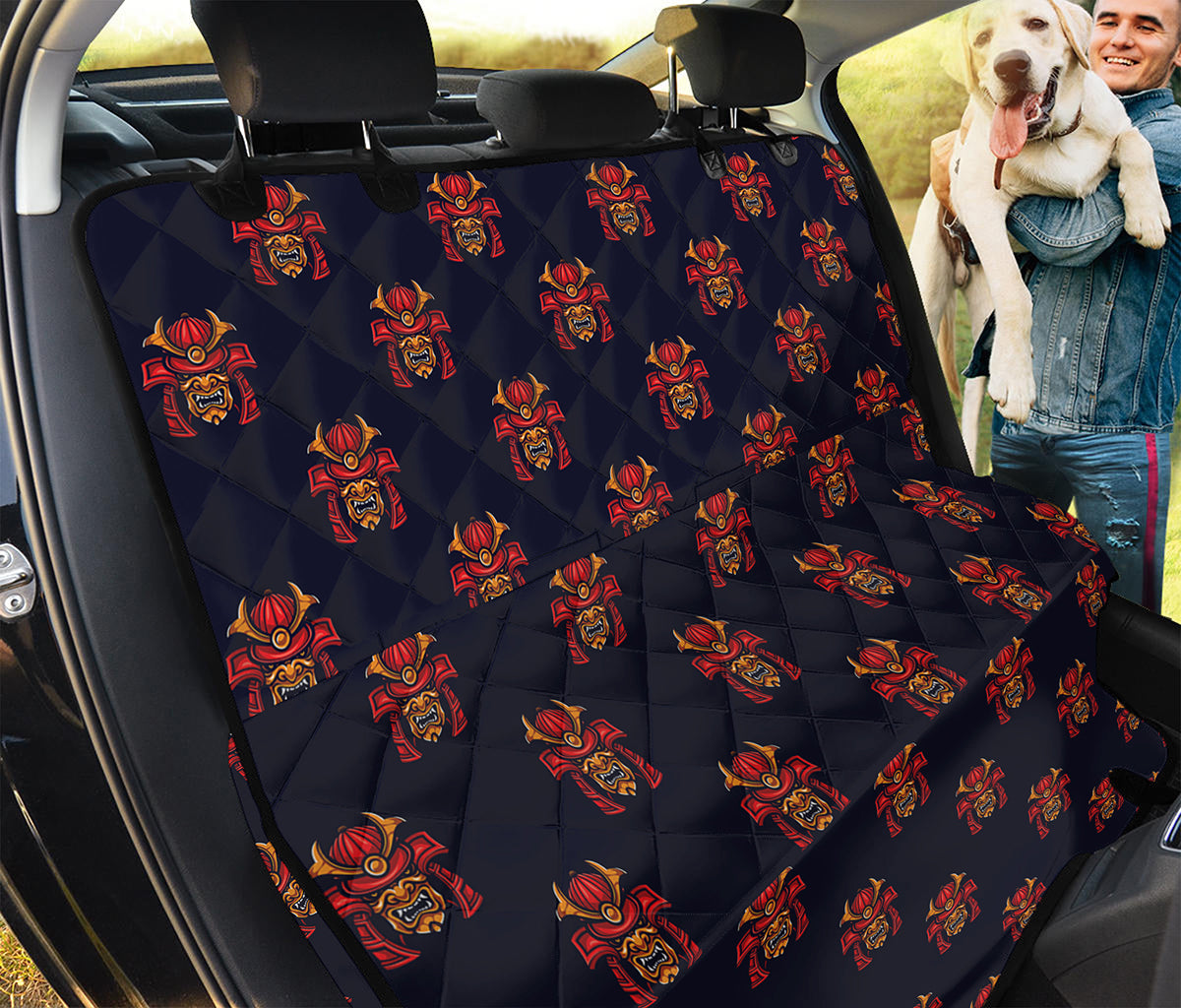 Japanese Samurai Pattern Print Pet Car Back Seat Cover