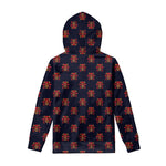 Japanese Samurai Pattern Print Pullover Hoodie