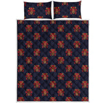 Japanese Samurai Pattern Print Quilt Bed Set
