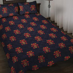 Japanese Samurai Pattern Print Quilt Bed Set