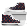 Japanese Samurai Pattern Print White High Top Sneakers