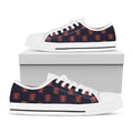 Japanese Samurai Pattern Print White Low Top Sneakers