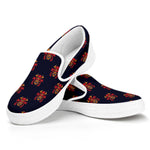 Japanese Samurai Pattern Print White Slip On Shoes