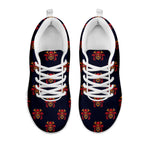 Japanese Samurai Pattern Print White Sneakers