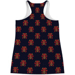 Japanese Samurai Pattern Print Women's Racerback Tank Top