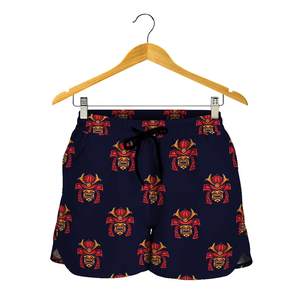 Japanese Samurai Pattern Print Women's Shorts