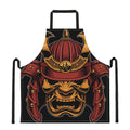 Japanese Samurai Warrior Mask Print Apron