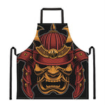 Japanese Samurai Warrior Mask Print Apron